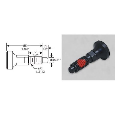 S & W Manufacturing Steel Delrin, Non Lck w/P, 1/2-13" DKNW50